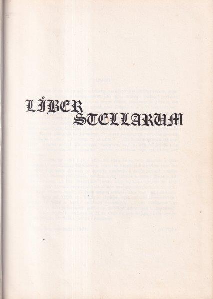 LIBER STELLARUM