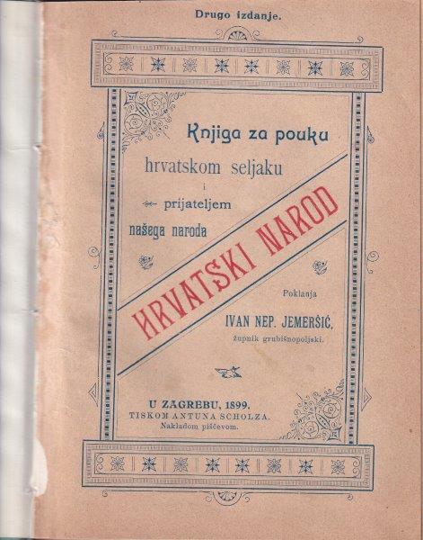 HRVATSKI NAROD - KNJIGA ZA POUKU HRVATSKOM SELJAKU